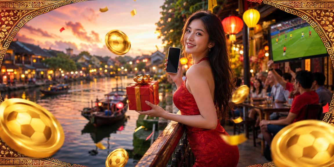 Người dùng đặt kèo thể thao trên điện thoại di động tại Hội An
