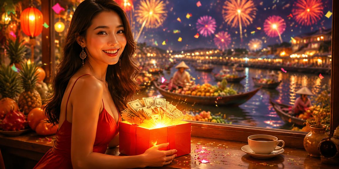 Khu vực nghỉ ngơi sang trọng bên sông Mekong với người chơi cá cược sử dụng thiết bị di động